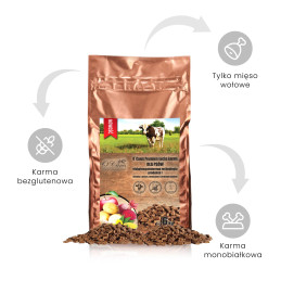 O'Canis dla psa z wołowiną  6kg z prosem, kartoflami i czerwonym burakiem, sucha karma Premium