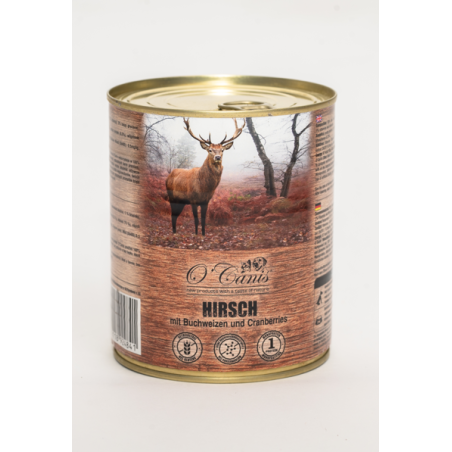 O'Canis, pies, jeleń z kaszą gryczaną, puszka 800 g mokra karma dla psa