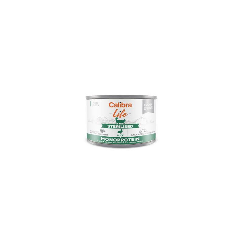 Calibra life, koty sterylizowane, kaczka, 200 g, 126337
