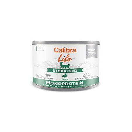 Calibra life, koty sterylizowane, kaczka, 200 g, 126337