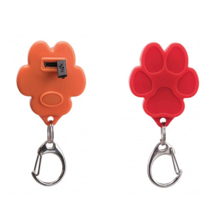 Flasher, USB, łapka,  3.5 × 4.3 cm Zawieszka świecąca dla psów