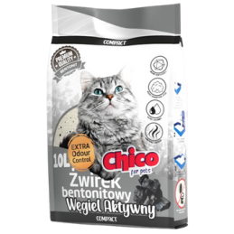 CHICO , Żwirek bentonitowy, Węgiel Aktywny, 10 l