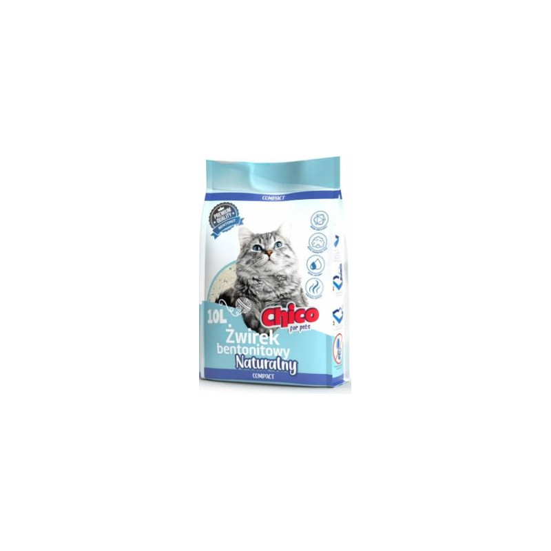 CHICO, Żwirek bentonitowy, Naturalny, 10 l