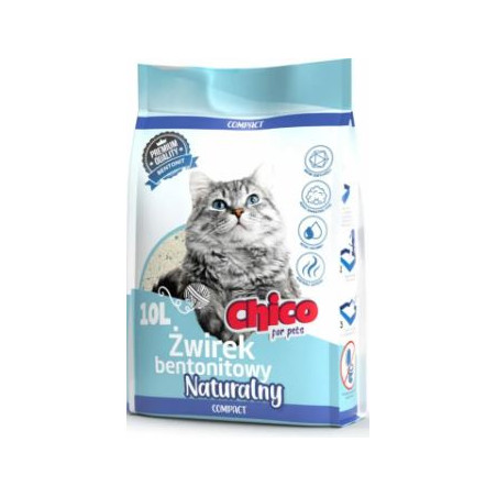 CHICO, Żwirek bentonitowy, Naturalny, 10 l