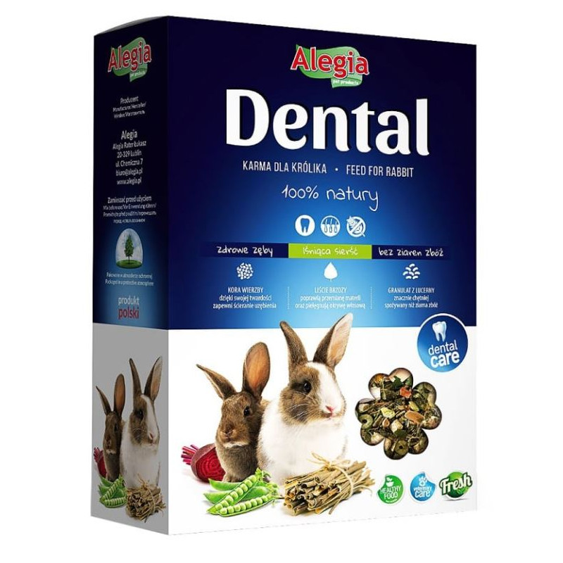 Alegia Dental, karma dla królika, 300 g zdrowe zęby królików