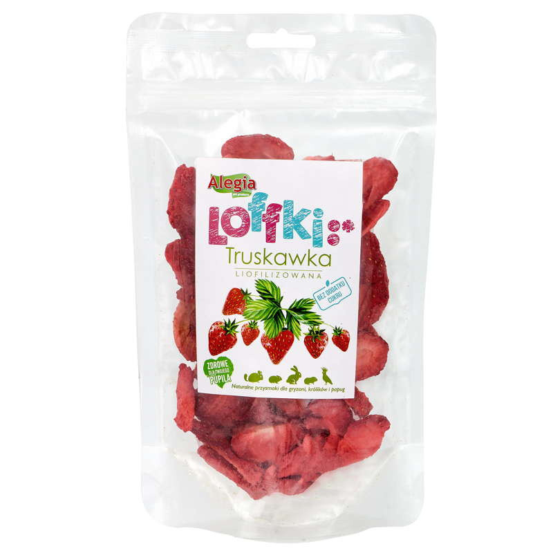 Alegia Loffki, Truskawki liofilizowane, gryzonie i królik, 20 g