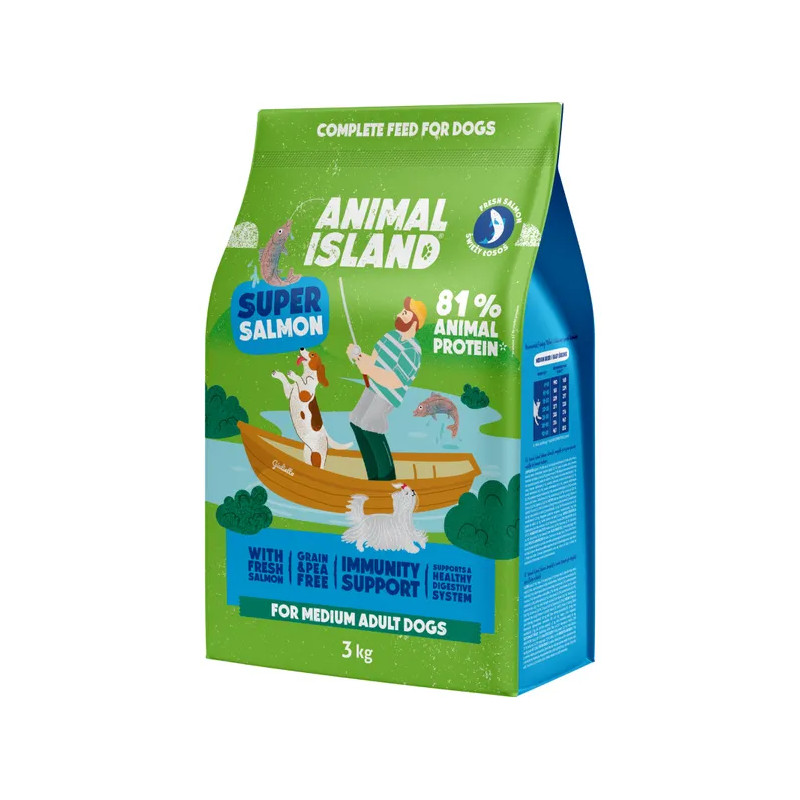 Animal Island, pies, łosoś, 3 kg
