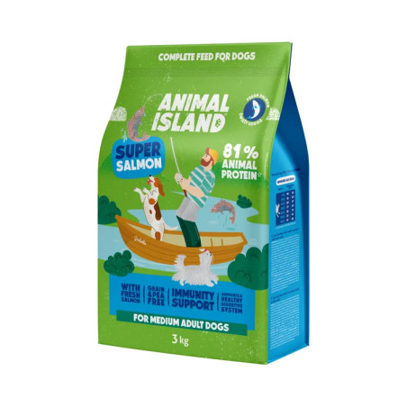 Animal Island, pies, łosoś, 3 kg