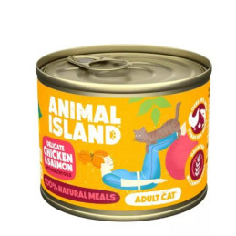 Animal Island, kot, kurczak i łosoś, 200g