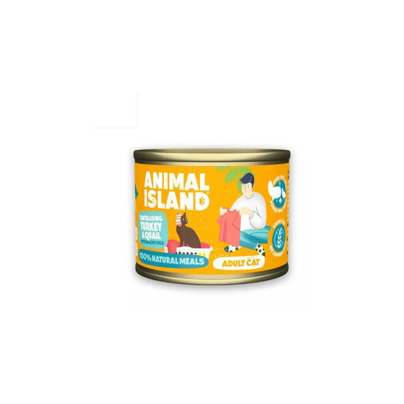 Animal Island, kot, indyk i przepiórka, puszka 200 g