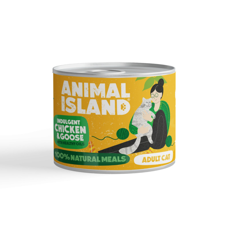 Animal Island, kot, kurczak i gęś, puszka 200 g