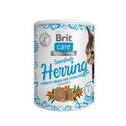 Brit Care Snack Superfruits Herring Przysmak Kota Sterylizowanego Śledź 100G