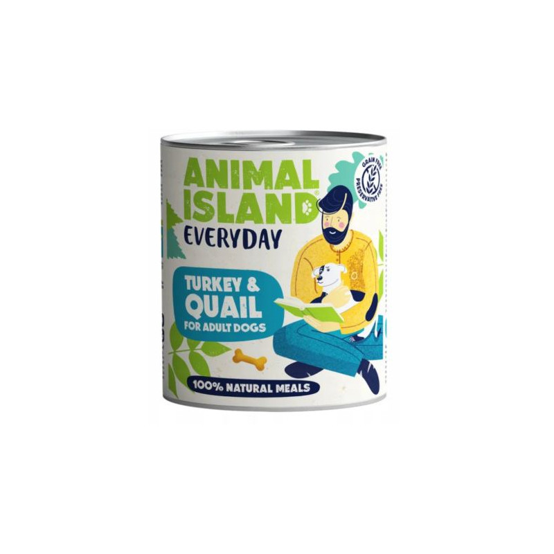 Animal Island Everyday, pies, indyk i przepiórka, puszka 800 g