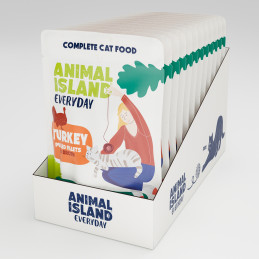 Animal Island, indyk, kot, saszetka 12 x 85 g