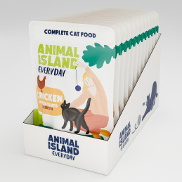 Animal Island, kurczak, kot, saszetka 12 x 85 g