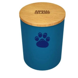 Animal Island pojemnik na karmę psia łapka, Deep Sea Blue,  3 l