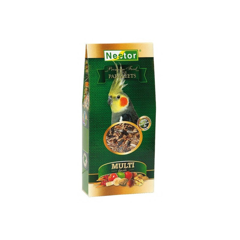 Nestor, Pokarm Premium Multi-taste, dla średnich papug, 500 ml