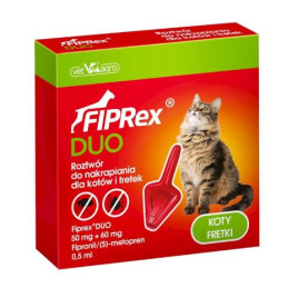 Vet Agro, Fiprex duo kot, przeciwko pchłom i kleszczom, kot i fretka