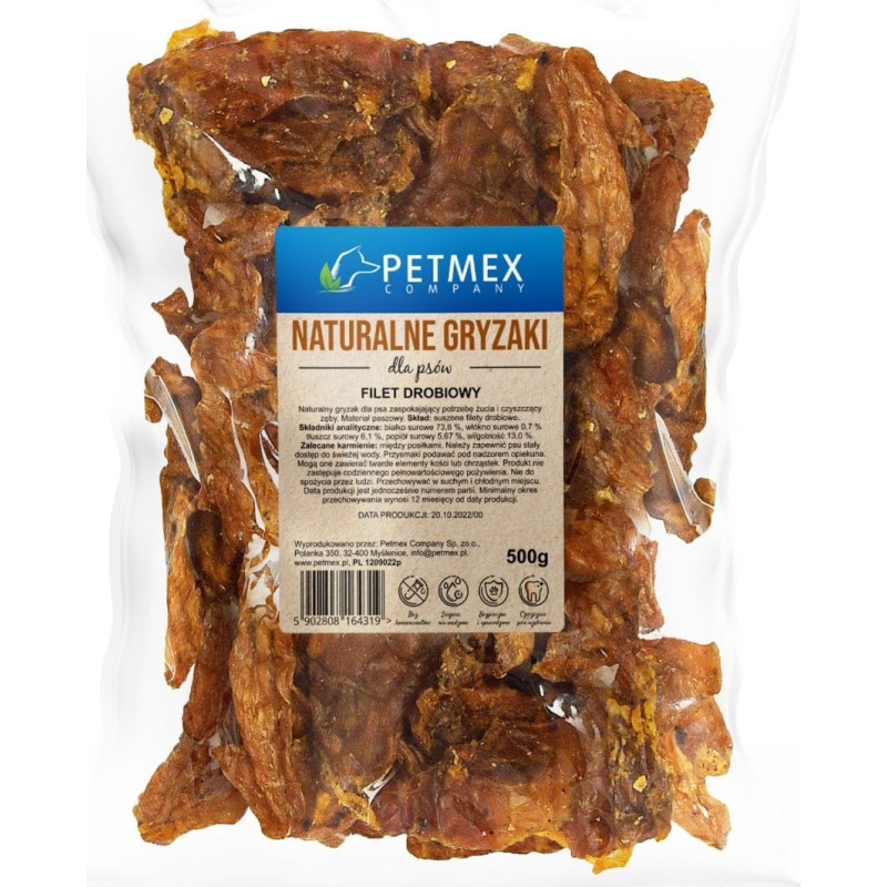 Petmex, filety drobiowe, przysmak dla psa, 500 g