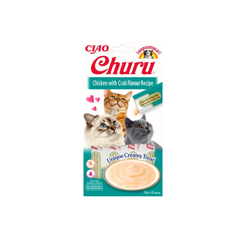 Inaba Churu, Chicken with crab flavour recipe, kot, 4 x 14 g