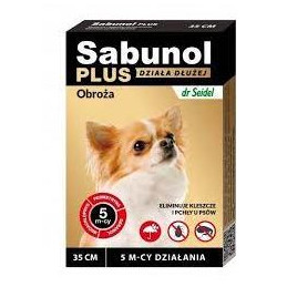 Sabunol Plus Obroża na pchły i kleszcze 35cm na 5 miesięcy