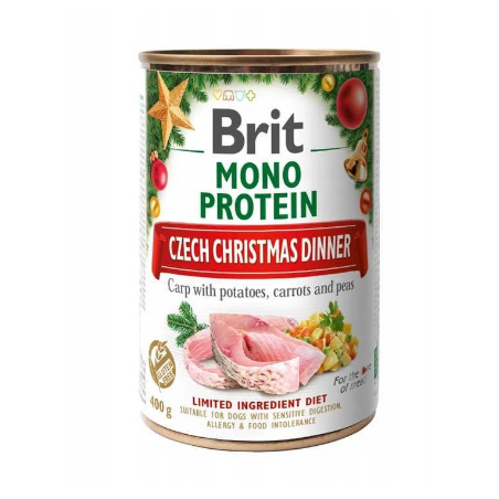 Brit mono protein, Christmas Dinner Karp, 400 g