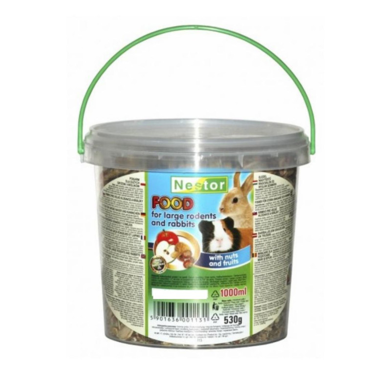 Nestor, dla dużych gryzoni i królików, orzechowo-owocowy, 1L