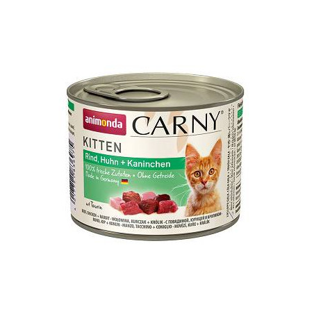 Animonda, kitten, wołowina, kurczak. królik 200g