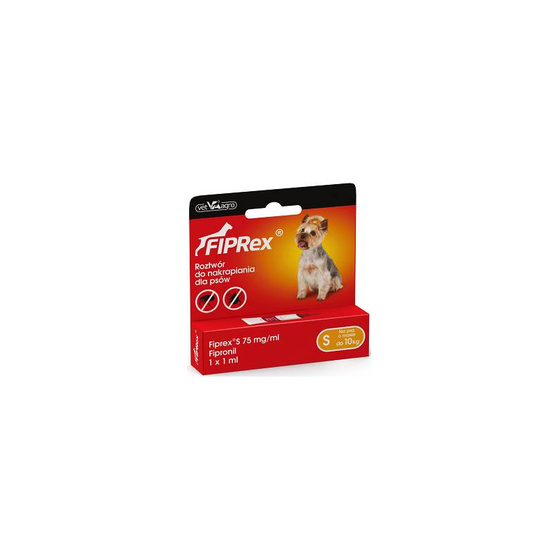 Vet Agro, Fiprex S - 1 ml, 2-10 kg Spot-on na ektopasożyty,