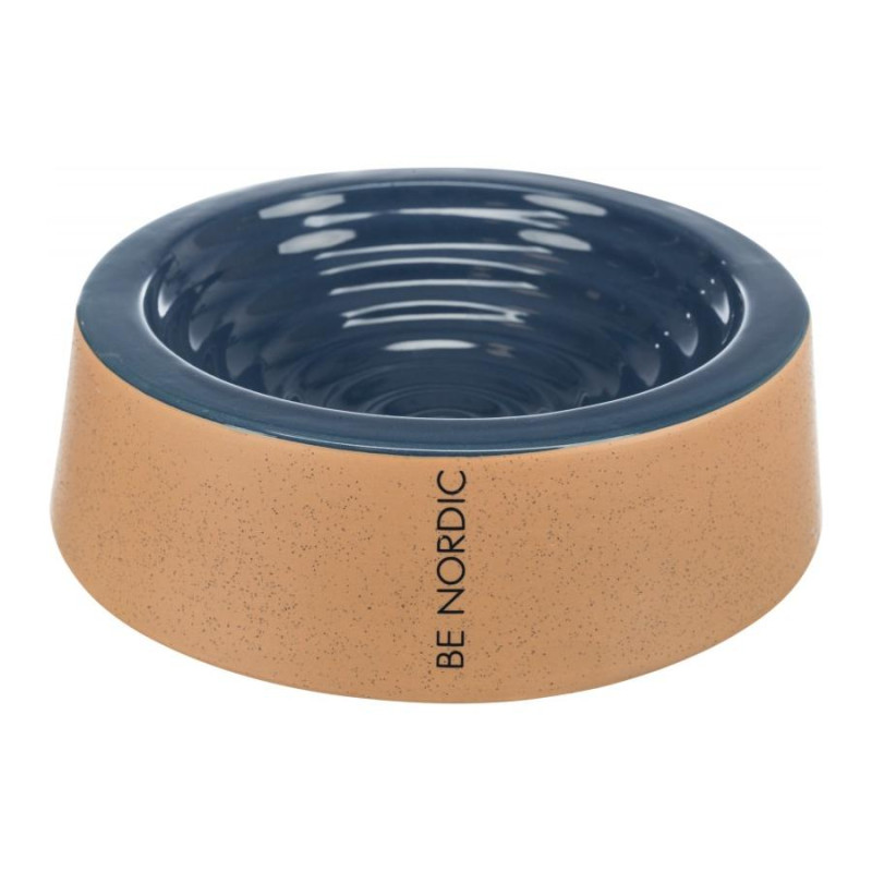 Trixie, BE NORDIC, miska, dla psa, ciemnoniebieski/beżowy, ceramiczna, 0,2l/ 16 cm