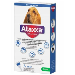 KROPLE NA PCHŁY I KLESZCZE ATAXXA DLA PSA 25kg