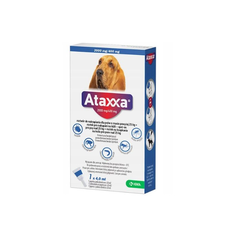 KROPLE NA PCHŁY I KLESZCZE ATAXXA DLA PSA 25kg