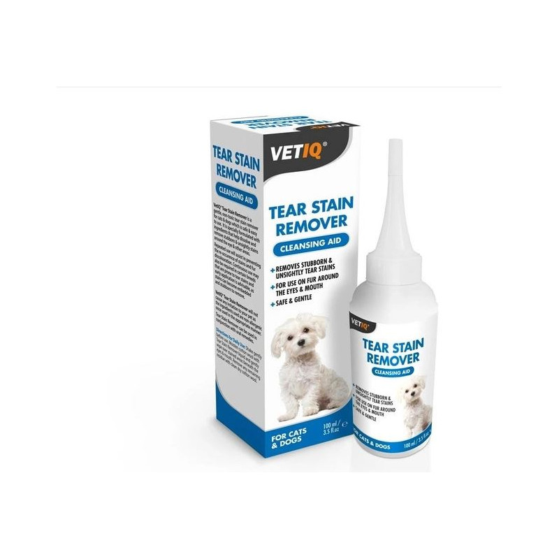 VETIQ TEAR STAIN, Krople do usuwania przebarwień dla psa i kota, 100 ml