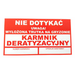 Can Agri, Naklejka ostrzegawcza karmnik deratyzacyjny 110 x 60 mm