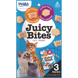 Inaba, przysmak dla kota juicy bites krab i przegrzebki 3 x 11,3 g