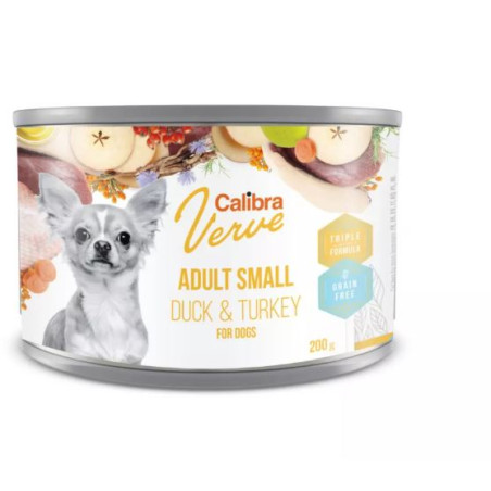 Calibra Verve, małe rasy, kaczka z indykiem, puszka 200 g 118409