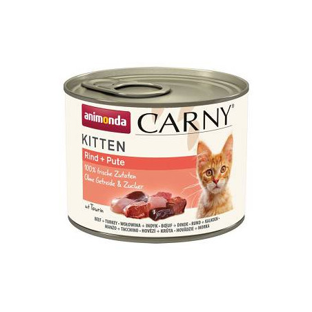 Animonda kitten, wołowina, indyk, 200 g