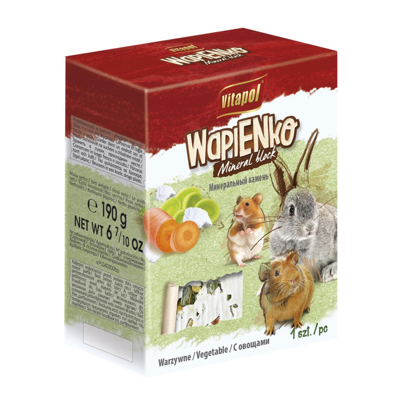 Vitapol, kostka wapienna z warzywami dla gryzoni XL, 190g