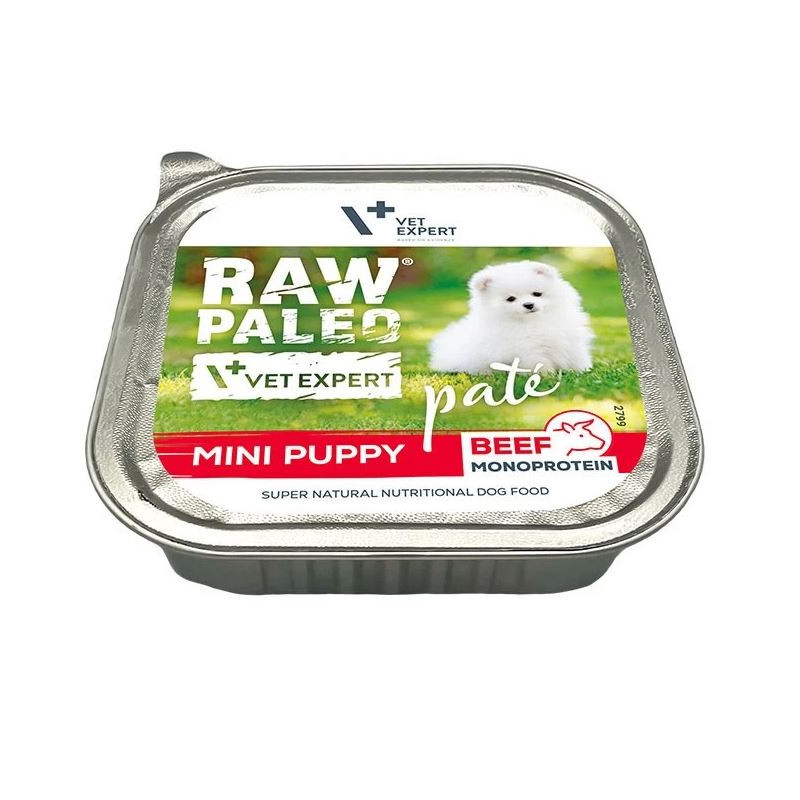 Vet Expert Raw Paleo Pate Mini puppy Beef, tacka 150 g
