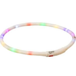 Trixie, obroża migająca USB, dla psa, biała, XS-XL