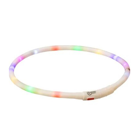Trixie, obroża migająca USB, dla psa, biała, XS-XL