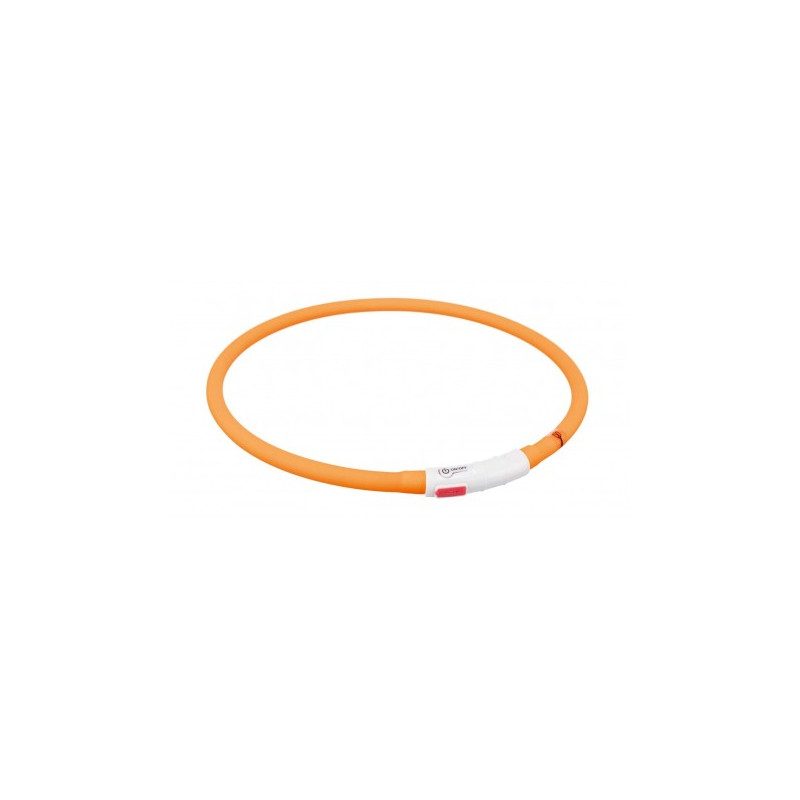 Trixie obroża migająca USB, dla psa, pomarańczowa XS-XL.