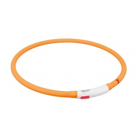 Trixie obroża migająca USB, dla psa, pomarańczowa XS-XL.