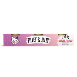 Mr. Bandit Fillet & Jelly Mix: Jelly chicken with beef, Fillet tuna with salmon, Fillet chicken with lamb 3x80g