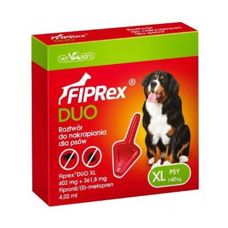 Vet Agro, Fiprex Duo XL, 4,02 ml , krople na pchły i kleszcze dla psa
