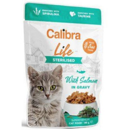 Calibra, koty sterylizowane, łosoś w sosie, saszetka 85 g