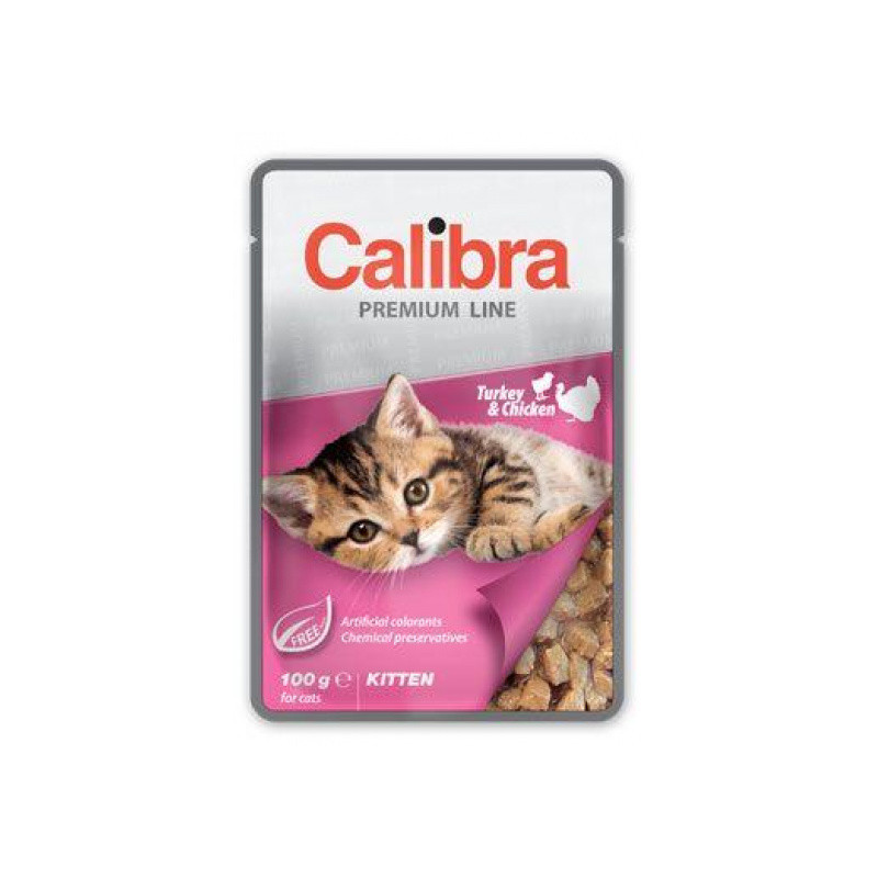 Calibra Premium, kitten, indyk i kurczak, saszetka 100 g 100370