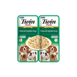 INABA DOG TWIN, CHICKEN VEGETABLES, 2 x 40 g