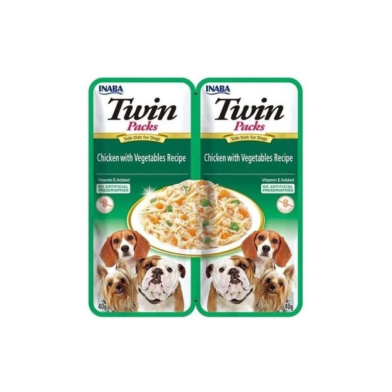 INABA DOG TWIN, CHICKEN VEGETABLES, 2 x 40 g