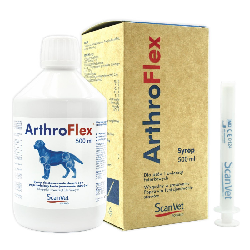 ScanVet ArthroFlex 500 ml syrop na stawy dla psów i zwierząt futerkowych